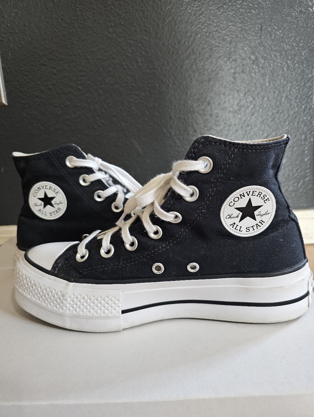 Converse Black and White High Top Sneakers